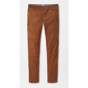 NWT Peter Millar Superior Soft Corduroy Five-Pocket Pant GUMSL‎ Brown 35x34 $170